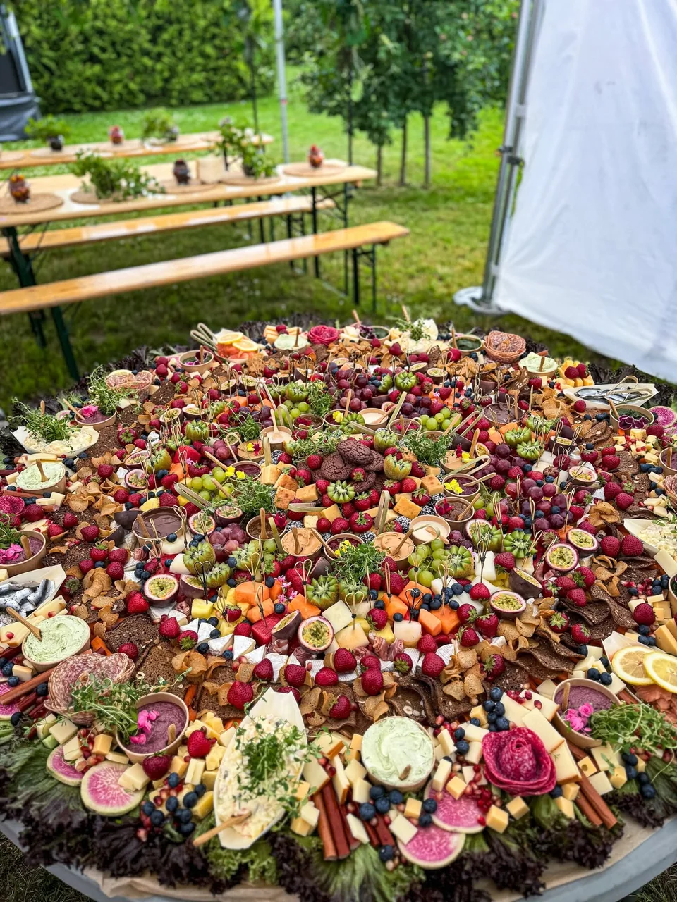 Premium grazing table arranged for a Minnesota company event